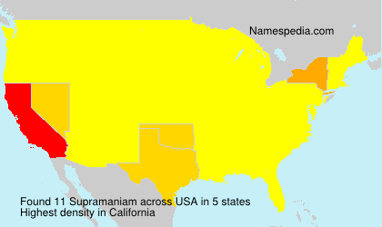Surname Supramaniam in USA Surname Supramaniam in USA