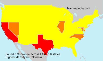 Surname Supranee in USA Surname Supranee in USA