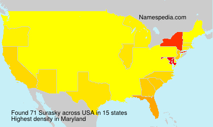 Surname Surasky in USA Surname Surasky in USA