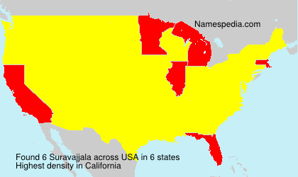 Surname Suravajjala in USA Surname Suravajjala in USA