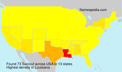 Surname Surcouf in USA Surname Surcouf in USA
