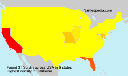 Surname Surdin in USA Surname Surdin in USA