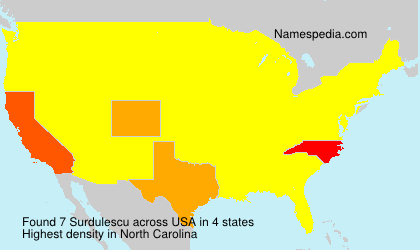 Surname Surdulescu in USA Surname Surdulescu in USA