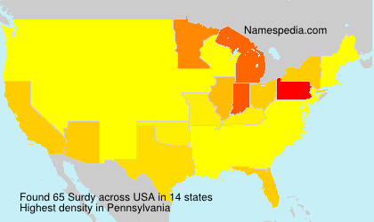 Surname Surdy in USA Surname Surdy in USA