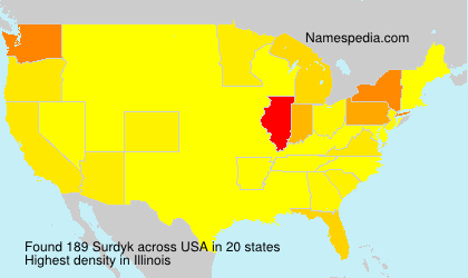 Surname Surdyk in USA Surname Surdyk in USA