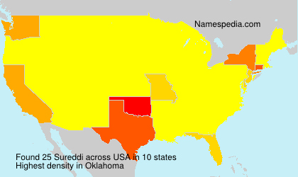 Surname Sureddi in USA Surname Sureddi in USA