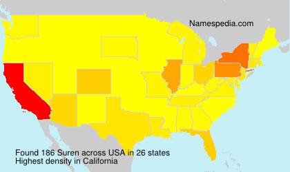 Surname Suren in USA Surname Suren in USA