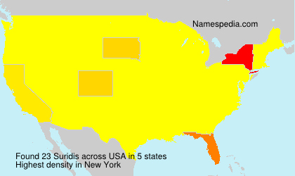 Surname Suridis in USA Surname Suridis in USA