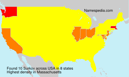 Surname Surkov in USA Surname Surkov in USA