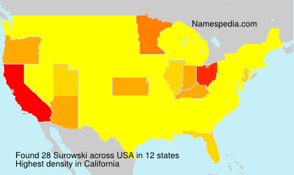 Surname Surowski in USA Surname Surowski in USA