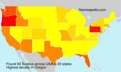 Surname Surplus in USA Surname Surplus in USA