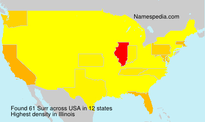 Surname Surr in USA Surname Surr in USA
