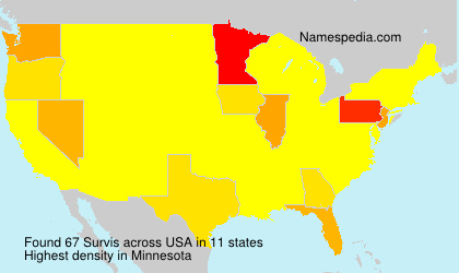 Surname Survis in USA Surname Survis in USA