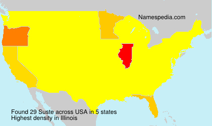 Surname Suste in USA Surname Suste in USA