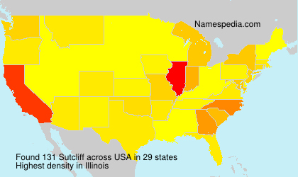 Surname Sutcliff in USA Surname Sutcliff in USA