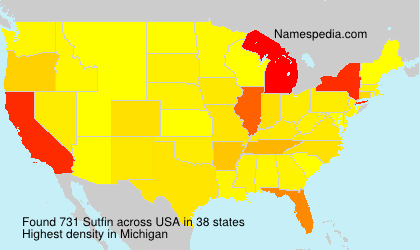Surname Sutfin in USA Surname Sutfin in USA