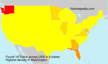 Surname Sutha in USA Surname Sutha in USA