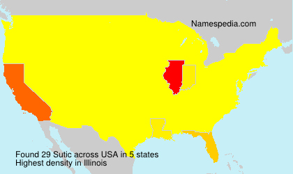 Surname Sutic in USA Surname Sutic in USA