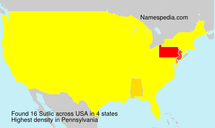 Surname Sutlic in USA Surname Sutlic in USA