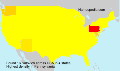 Surname Sutovich in USA Surname Sutovich in USA