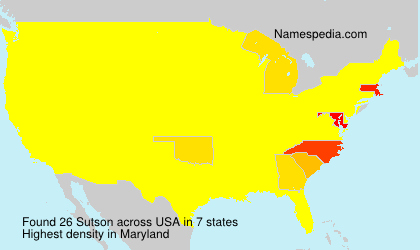 Surname Sutson in USA Surname Sutson in USA