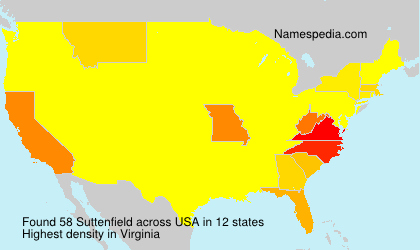 Surname Suttenfield in USA Surname Suttenfield in USA