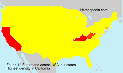 Surname Suttiratana in USA Surname Suttiratana in USA