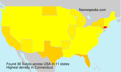 Surname Sutyla in USA Surname Sutyla in USA