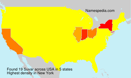 Surname Suvar in USA