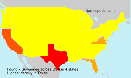 Surname Suwannee in USA Surname Suwannee in USA