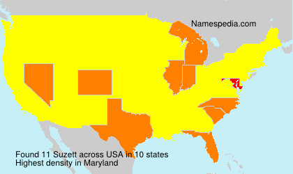 Surname Suzett in USA Surname Suzett in USA