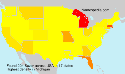Surname Suzor in USA Surname Suzor in USA