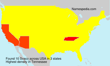 Surname Svaco in USA Surname Svaco in USA