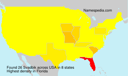 Surname Svadbik in USA Surname Svadbik in USA