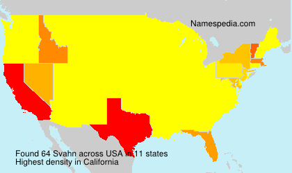 Surname Svahn in USA Surname Svahn in USA