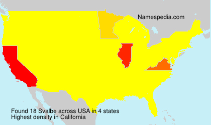 Surname Svalbe in USA Surname Svalbe in USA