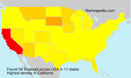 Surname Svalstad in USA Surname Svalstad in USA