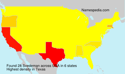 Surname Svedeman in USA Surname Svedeman in USA