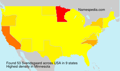Surname Svendsgaard in USA Surname Svendsgaard in USA