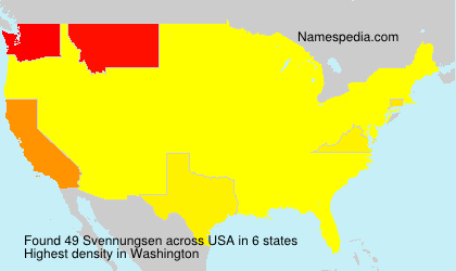 Surname Svennungsen in USA Surname Svennungsen in USA