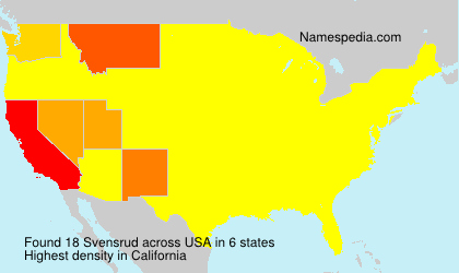 Surname Svensrud in USA Surname Svensrud in USA