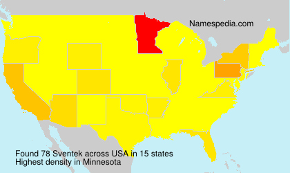 Surname Sventek in USA Surname Sventek in USA