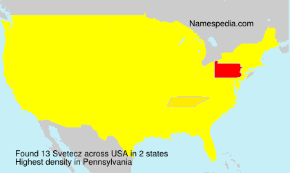 Surname Svetecz in USA Surname Svetecz in USA
