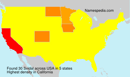 Surname Svidal in USA Surname Svidal in USA