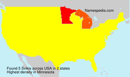 Surname Svikis in USA