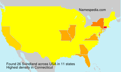 Surname Svindland in USA Surname Svindland in USA