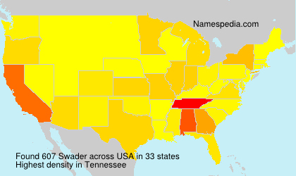 Surname Swader in USA Surname Swader in USA