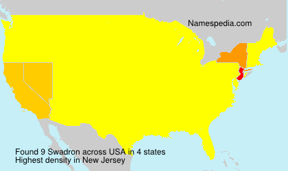 Surname Swadron in USA Surname Swadron in USA