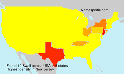 Surname Swali in USA