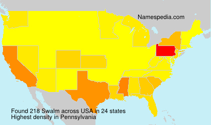 Surname Swalm in USA Surname Swalm in USA
